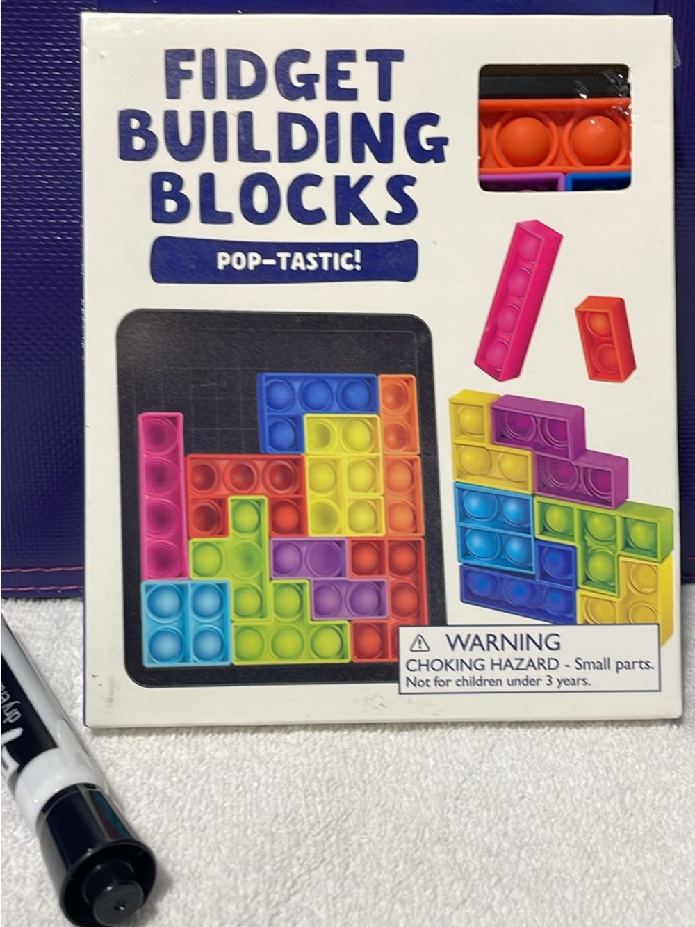 Fidget Building Blocks Pop-Tastic Puzzle Set - Multicolor